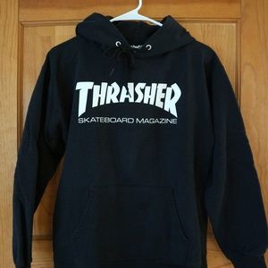 Thrasher Black Hoodie Sweatshirt
